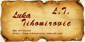 Luka Tihomirović vizit kartica